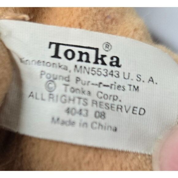 Tonka Pound Purries Plush Cat Brown Striped Stuffed Animal 1980s Polyester Toy - Picture 6 of 6